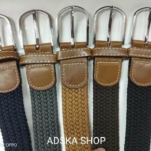 Ikat Pinggang Pria Rajut Kepang Karet