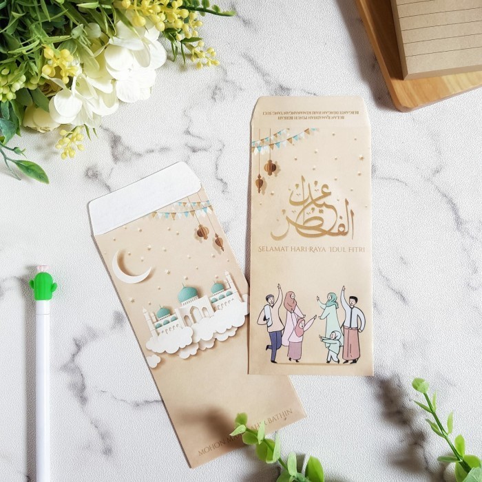 

Limited angpao amplop panjang lebaran idul fitri grosir murah aesthetic unik - Cream Baru!