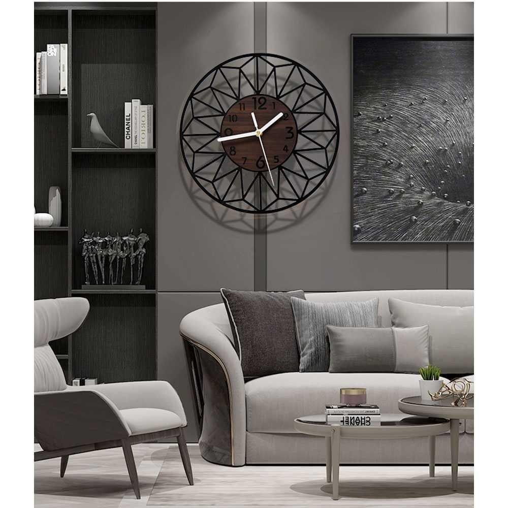 TAHEAT Jam Dinding Bulat Quartz Model Eropa Rustic Vintage 30cm T3DFG Tidur Alarm Weker Suara Keras 