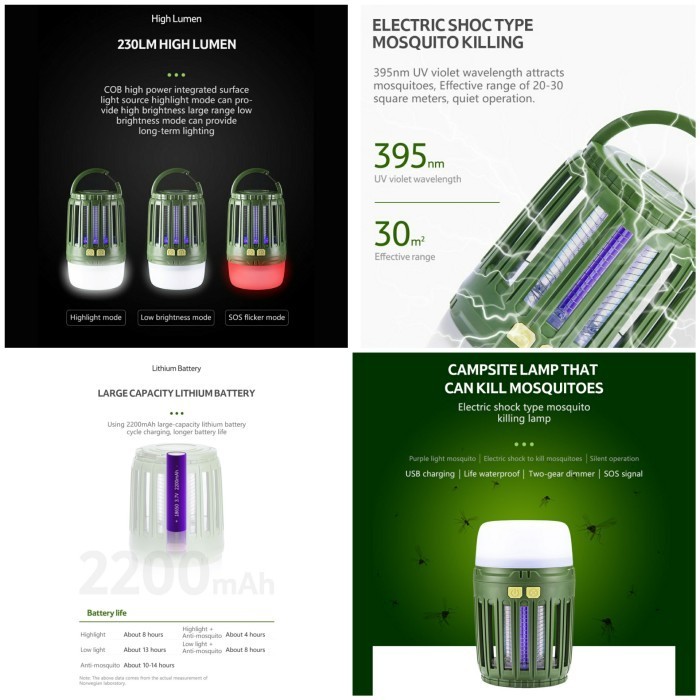 LAMPU TENDA MULTIFUNGSI ANTI NYAMUK LENTERA NATUREHIKE NH20ZM003