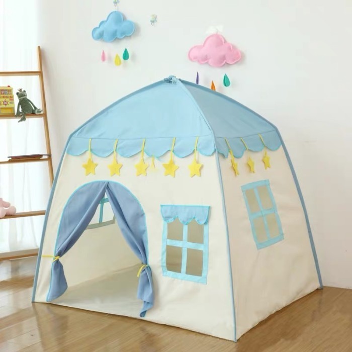 TENDA ANAK MODEL RUMAH CASTLE FLOWER FREE TAS & LAMPU TENDA