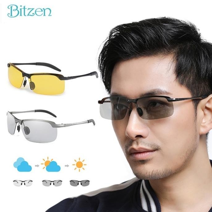 Bitzen Bz01 Terpolarisasi Berubah Warna Otomatis Kacamata Sunglass