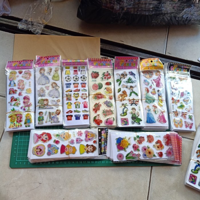 

stiker timbul isi 100 pcs stiker emboys stiker grosir mix