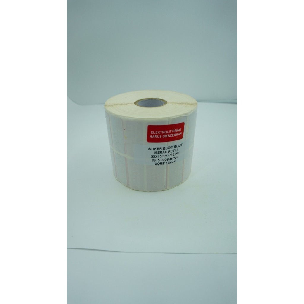

STIKER ELEKTROLIT PEKAT HARUS DIENCERKAN 33X15MM ISI 5000 PCS IN ROLL