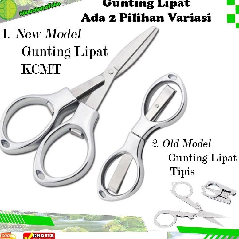 

(SKR) Gunting Lipat Stainless Steel Folding Portable Pocket Scissors Gunting Kapas
