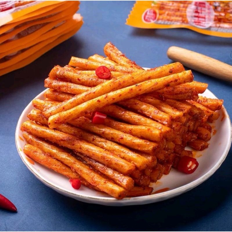 

Latiao Tendon Mini 3 pcs Cemilan Snack Viral China