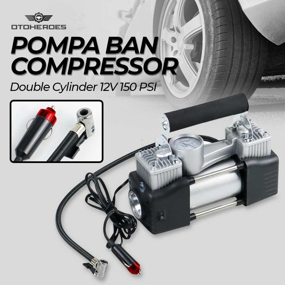 Pompa Ban Compressor Double Cylinder 12V 150 PSI 628-4X4 Otomatis Pompa Kompresor Angin Pendorong Pomba Besar Sepeda Kolam Kecil Fixie Dan Bekas Kompa Jemboly Mesin Elektrik Listrik Harga Oksigen Clup Compressor Untuk Terjun Venturi Sepedah Konpresor IH