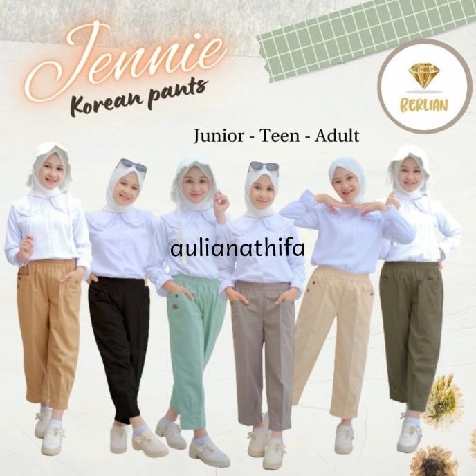 Terbaik Baggy Pants Jennie Korean Style Celana Panjang Anak/Remaja Perempuan Stok Terbatas