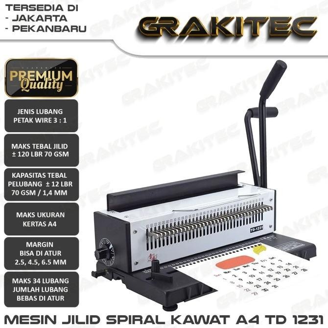 

Mesin Jilid Spiral Kawat Grakitec Td-1231 T9520R