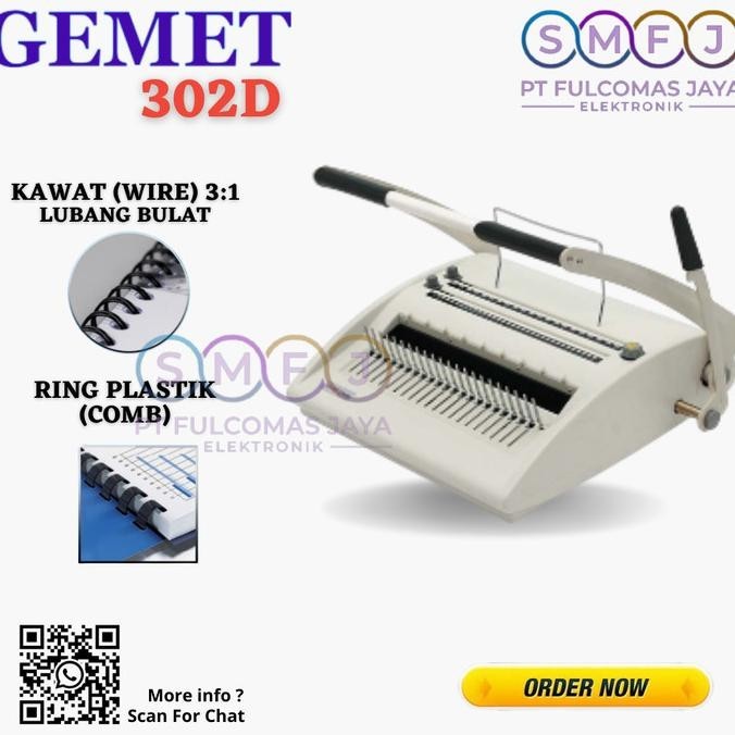 

Gemet 302D Mesin Jilid Spiral Plastik Kawat Garansi Resmi