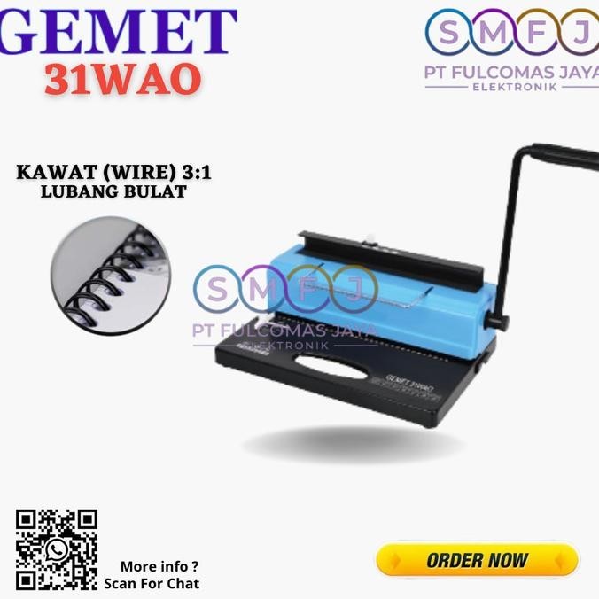 

Gemet 31Wao 31 Wao Mesin Jilid Kawat Lubang Bulat Garansi Resmi