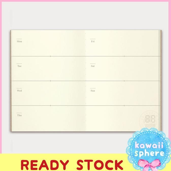 

NEW TERLARIS TRAVELERS NOTEBOOK REFILL 007 | WEEKLY FREE (UNDATED) | PASSPORT SIZE PACKING BAGUS