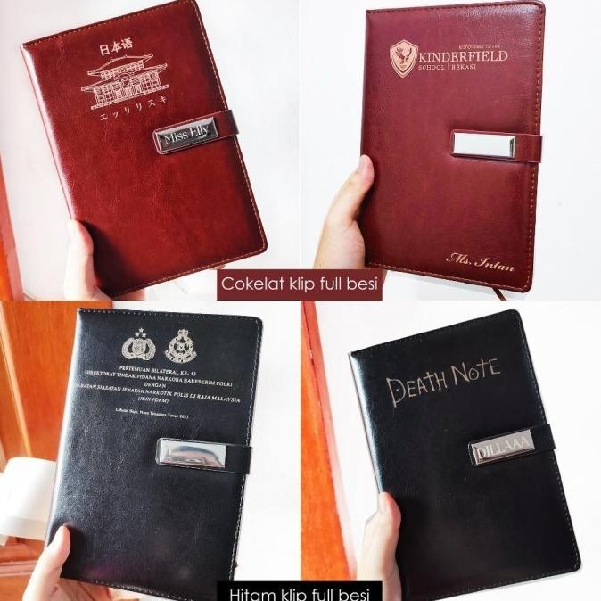 

NEW PROMO (BISA CUSTOM NAMA/ LOGO) NOTEBOOK AGENDA KULIT UKURAN A5 | BUKU PACKING BAGUS