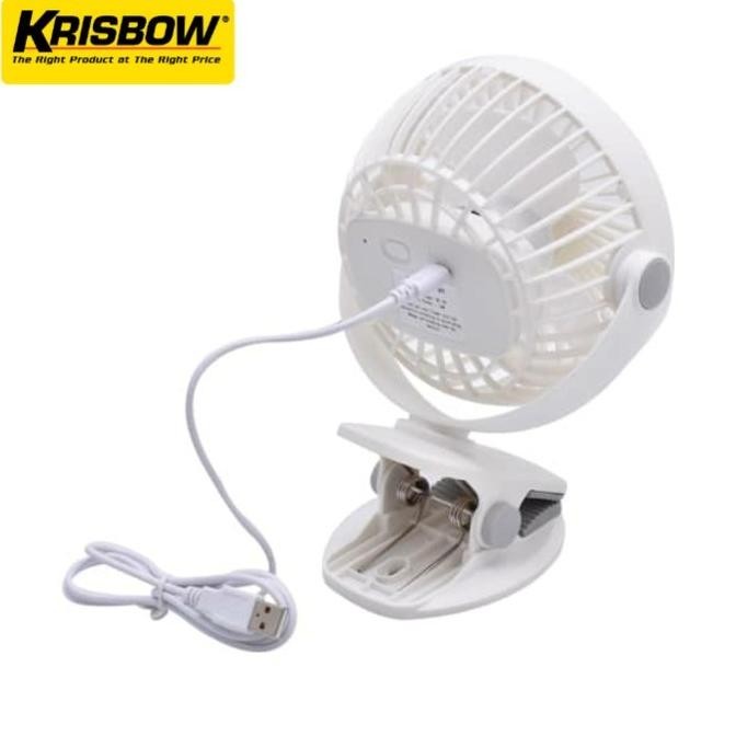 Kipas Angin Jepit Portabel Krisbow USB Charging mini Fan Ace Hardware