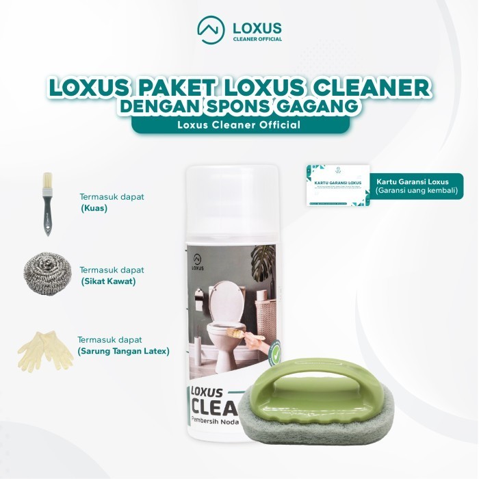 Loxus Paket Loxus Cleaner Dengan Spons Gagang