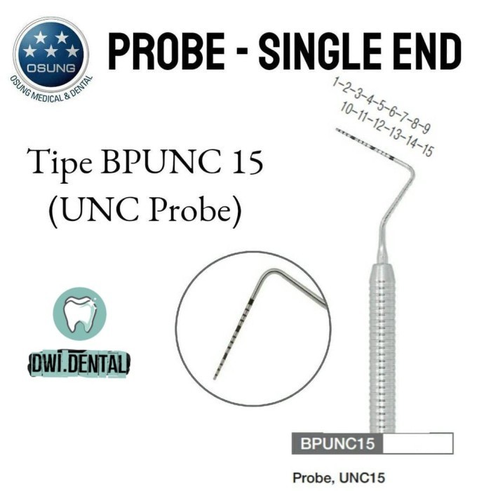 DENTAL PROBE OSUNG UNC 15 UNC15 INSTRUMEN PERIODONTAL
