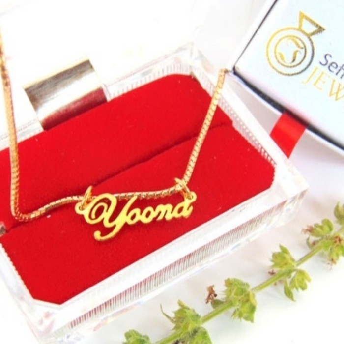 KALUNG REQUEST NAMA ELEGANT HADIAH KEKASIH HADIAH ANAK EMAS ASLI