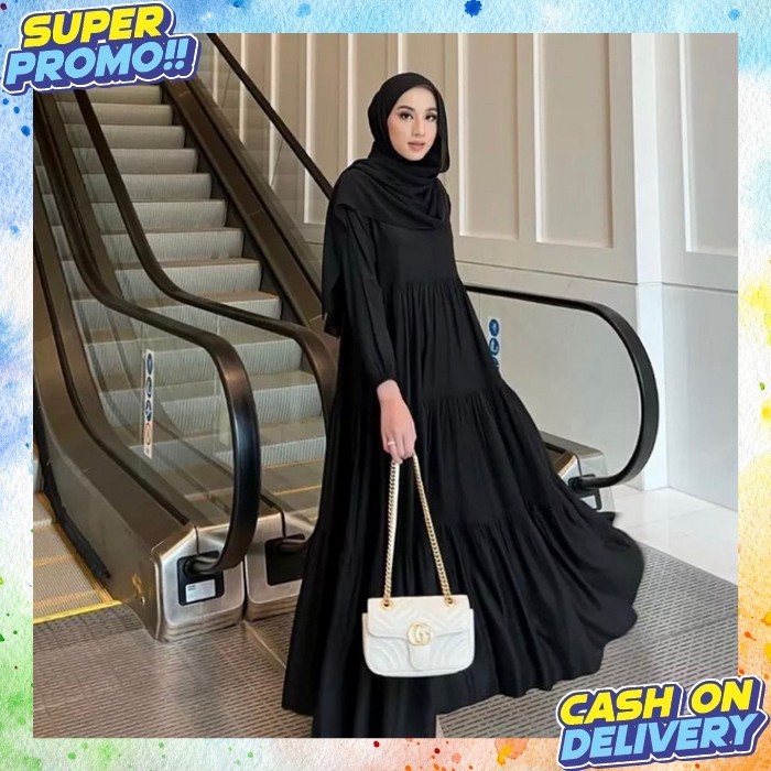 Baju Muslim Wanita Terbaru 2024 Ghamis Maxidress Kaftan Jumbo Gsmis Hari Raya Idul Fitri Games Dewas