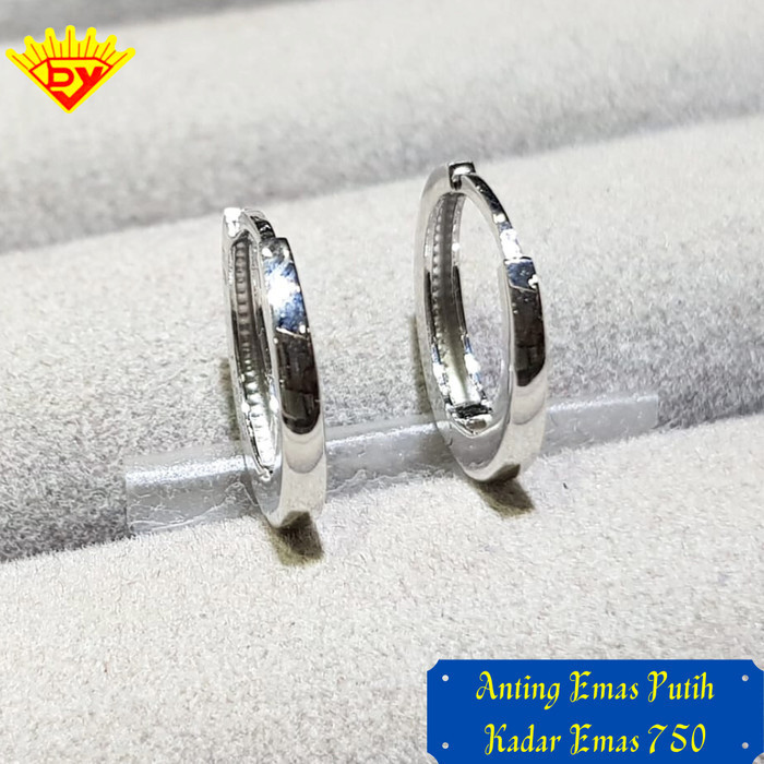 ANTING EMAS GIPSY KADAR EMAS PUTIH 750