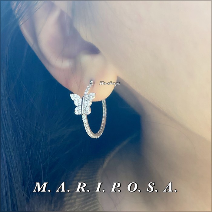 ANTING BUTTERFLIES MAS PUTIH KADAR 75% ASLI EMAS