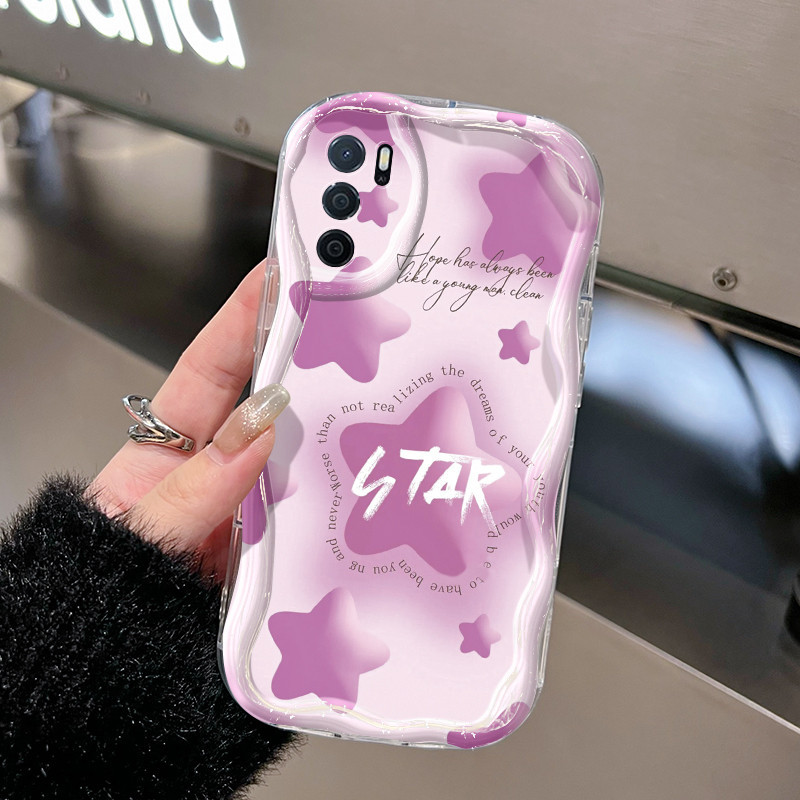 Casing Hp OPPO A16 A16s A54s Case hp Bintang berwarna permen perempuan Softcase ponsel Casing Anti d