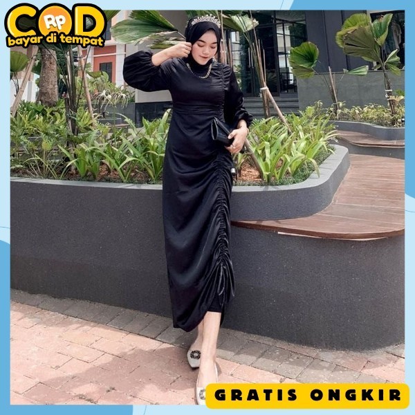 Ganis Fashion Wanita Dewasa Gmis Ibuibu Pengajian Gamis Terbaru 2024 Premium Dress Wanita Muslimah S