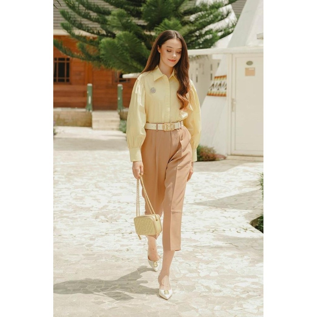 Benang Jarum - Amanda Shirt With Puff Sleeve - Sun