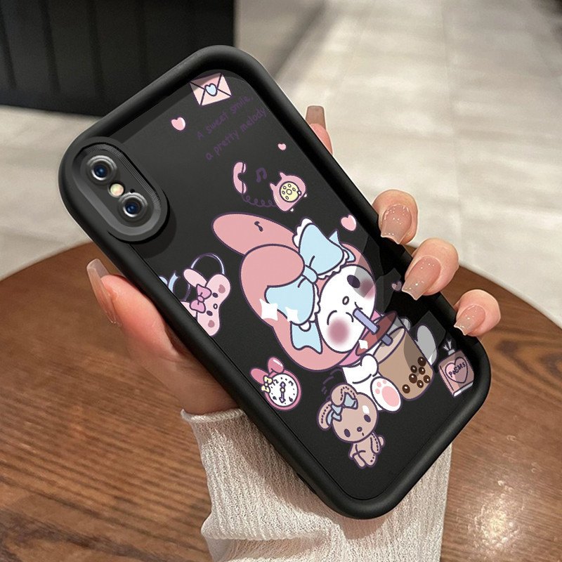 Casing Hp iPhone X Xs Xr Case pola desain baru perlindungan Kesing lensa kamera Casing HP genggam si