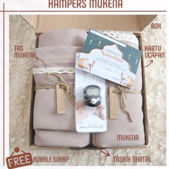 Hampers Mukena Katun Dewasa Muslimah Alat Sholat Perempuan Wanita Gift Wiwitcici