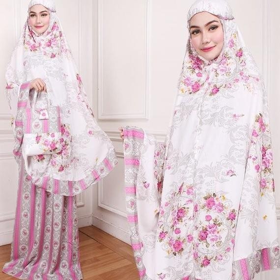 Mukena Dewasa Wanita Bali Mawar Motif Bunga Sale Setelan Mukena Wanita Wiwitcici