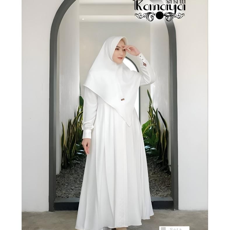 Gamis Syari Kanaya Set Khimar Wanita Dewasa Jumbo Busui Terbaru Shopee