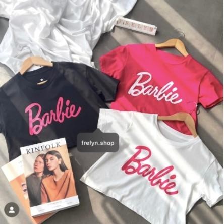 Crop Top Barbie Fuschia Barbie Pink Croptop Atasan Pink Kartun