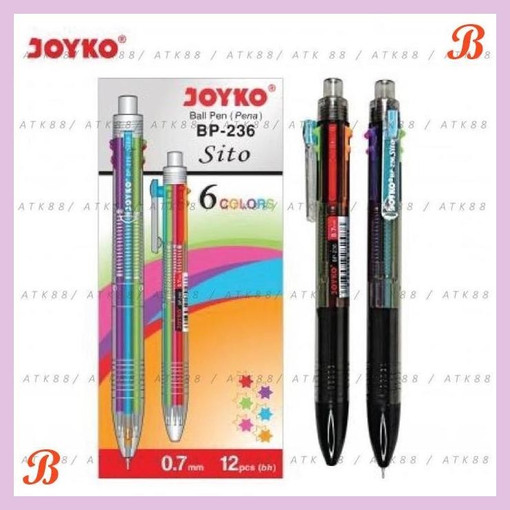 

| PGT | BALL PEN JOYKO SITO 6 WARNA BP 236