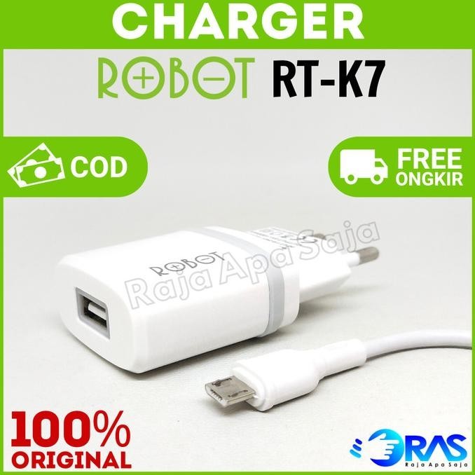 Limited - Charger Robot RT-K7 Casan Chasan Carger Android HP Micro Ori ,.