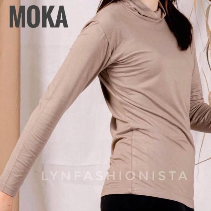 Kaos Manset Kerah/Dalaman Manset Wanita Muslimah Spandek Tebal