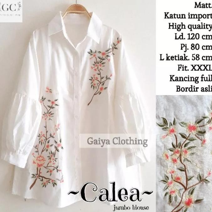 Blouse Jumbo Bordir Katun Wanita Ld 120- Calea Blouse