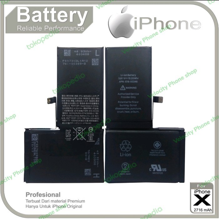 Terlaris Baterai Batere Battery Iphone X Original Iphone 10 Original