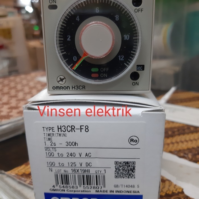 Timer H3CR-F8 220V omron original/timer H3CR-F8 220V/2 jarum omron
