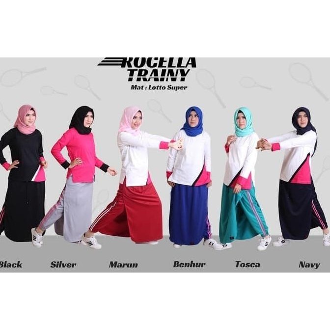 Rok Celana Olahraga Size Jumbo/Rocella Trainy/Muslimah Trendy