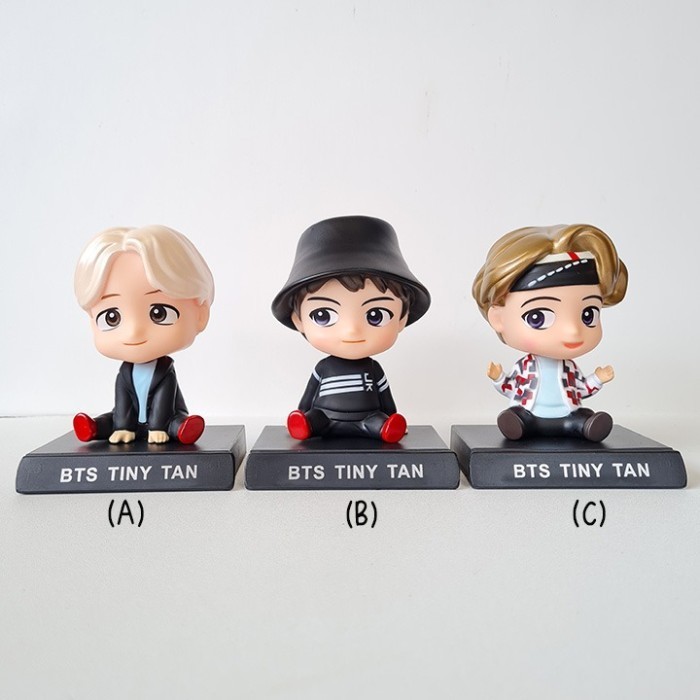 Pajangan Bobble Head Dashboard Mobil Kter Bts V Jungkook Jin