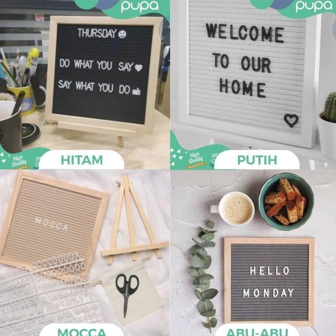 

Set Felt Letter Board Papan Nama Bayi Message Board Newborn Baby Pupa!