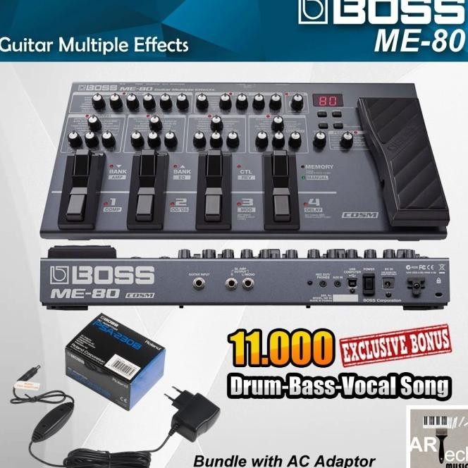 Boss Me-80 With Ac Adaptor / Me80 Guitar Multiple Effect / Efek Gitar