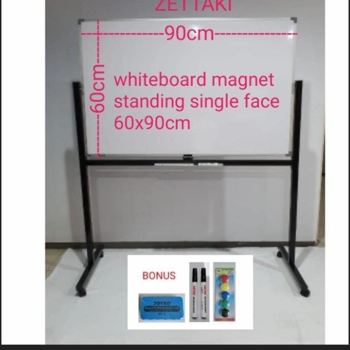 

Papan Tulis Whiteboard Standing Magnet Single Face Zettaki 60X90Cm