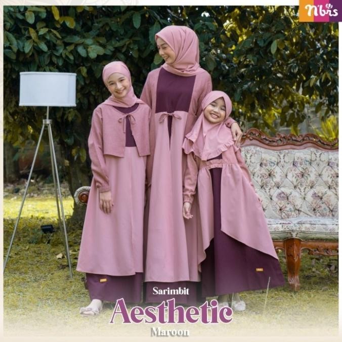 Sale Gamis Remaja Aesthetic Maroon
