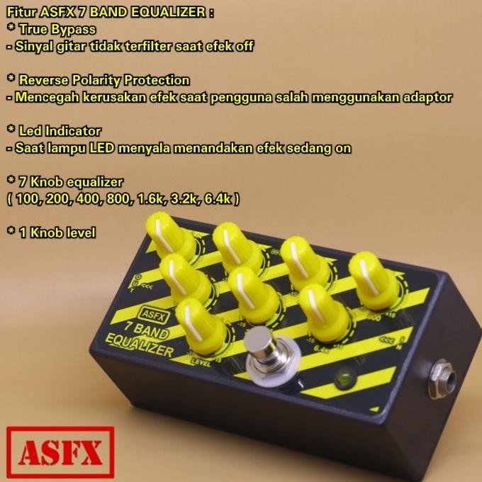 Efek Asfx 7 Band Equalizer Untuk Gitar Dan Bass Pedal Stompbox