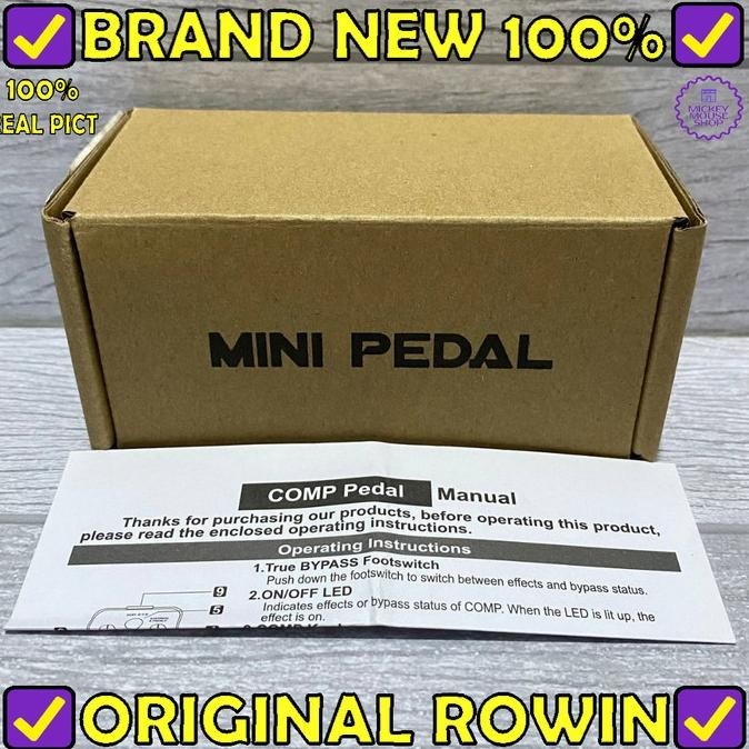 Efek Gitar Rowin Compressor Sustainer Volume Attack Limiter Pedal