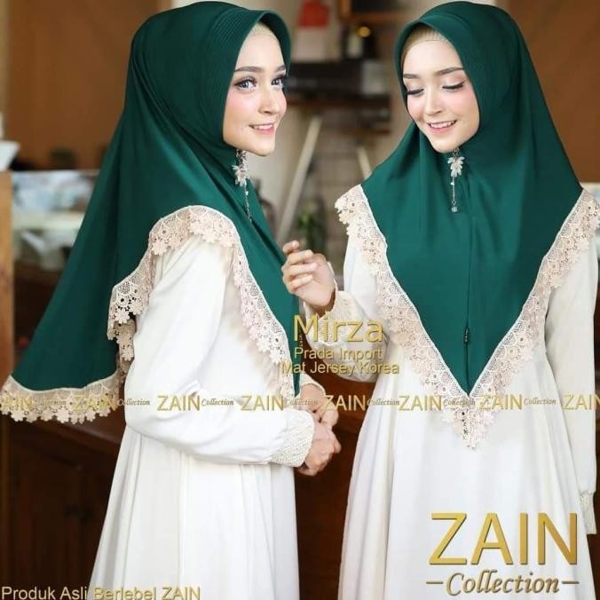Jilbab Instan Zain Collection Mirza Prada Import Brand Original