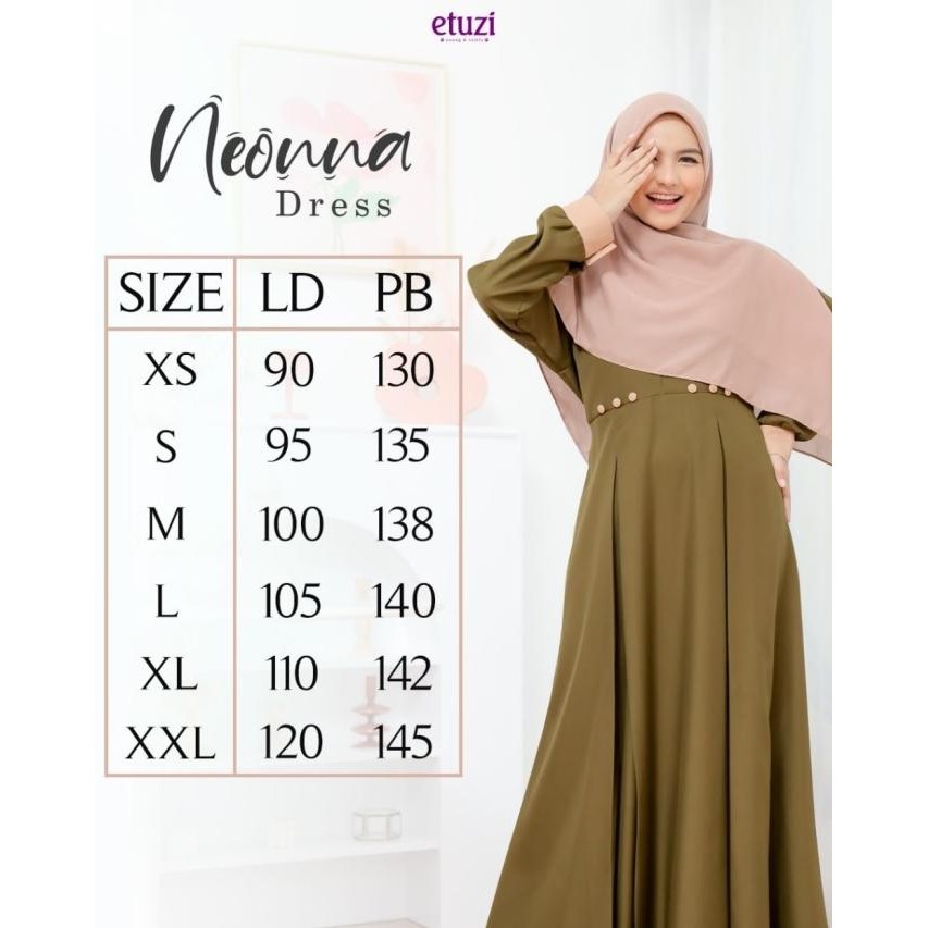 Baju Gamis Syari Neonna Dress Bahan Syaqila By Etuzi