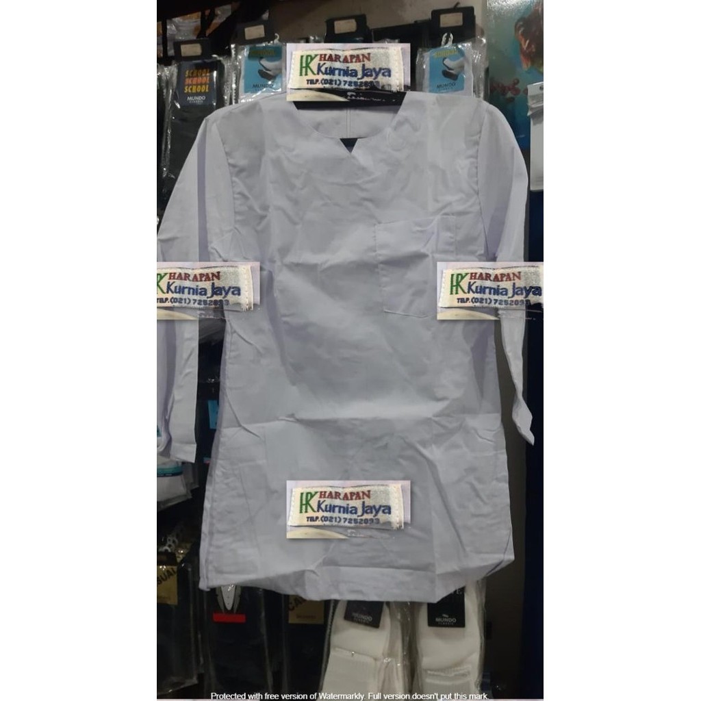 Baju Tunik Polos Putih