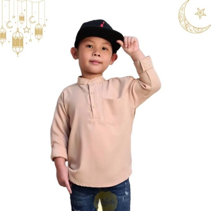 Baju Kemeja Koko Anak Laki Laki 3 - 12 Tahun Model Farhan Kemko
